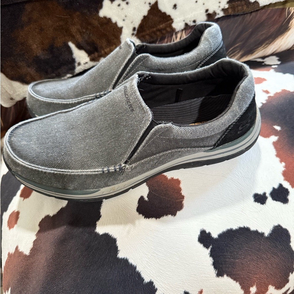Skechers Men's Charcoal Slip-On Loafers - Picture 3 of 5